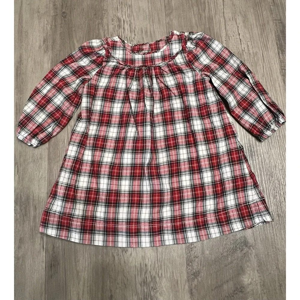 Baby Gap Baby Girls Dress Red Plaid Sz‎ 6-12 Months Very Good Condition!